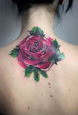 Rose Tatto Designs on An Abstract Watercolor Painting Rose Tattoo Design  Perfect For