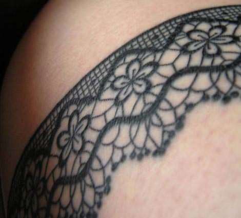Lace Dress on Lace Tattoo Of Daisy Flowers Based On Antique Tatting  Perfect For