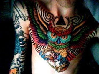 Tattoos of Owls give Wisdom to Body Art