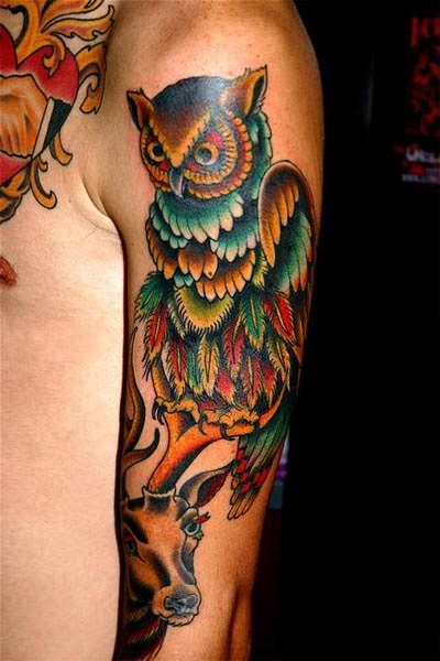 Tattoos of Owls give Wisdom to Body Art - Ratta TattooRatta Tattoo