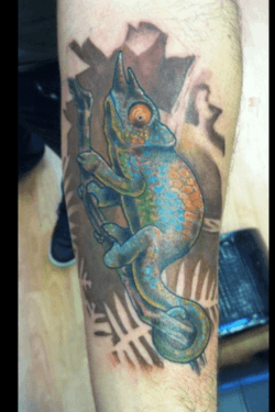 The chameleon is often chosen as a tattoo design because of its spiritual symbolism as an animal totem