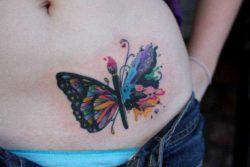 A creative butterfly tattoo design for creative people who enjoy art and color