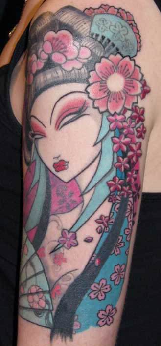 Combining manga and traditional Japanese art, Venus Flytrap creates modern geisha tattoos