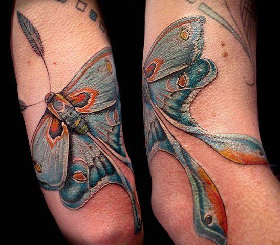 This blue luna moth by Esther Garcia is a beautiful symbol of femininity, beauty and nature