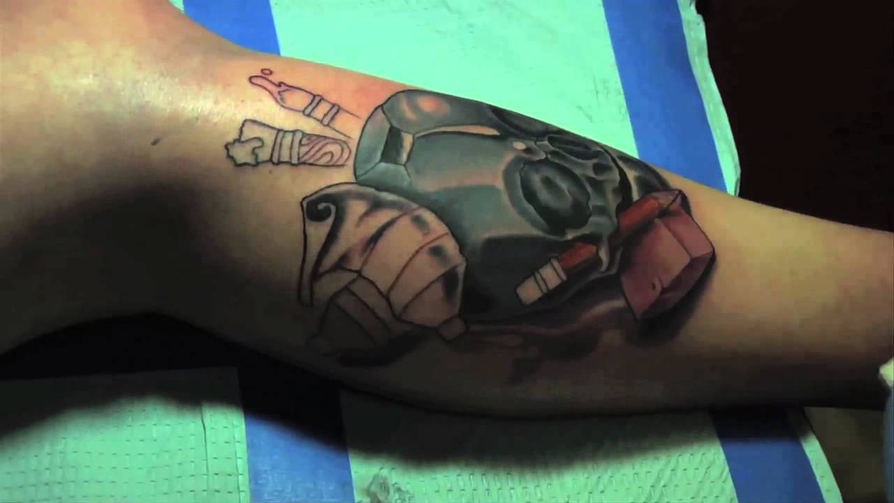 Tattoo Time Lapse: Skull on Shin by Shawn Will - Ratta TattooRatta Tattoo
