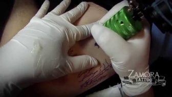 Watch a First Person POV of a Dot Work Tattoo in Progress