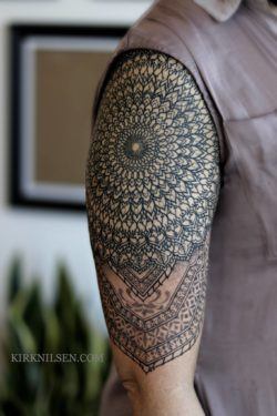 The intricate geometry of Kirk Nilsen's tattoo designs are both trippy and mesmerising
